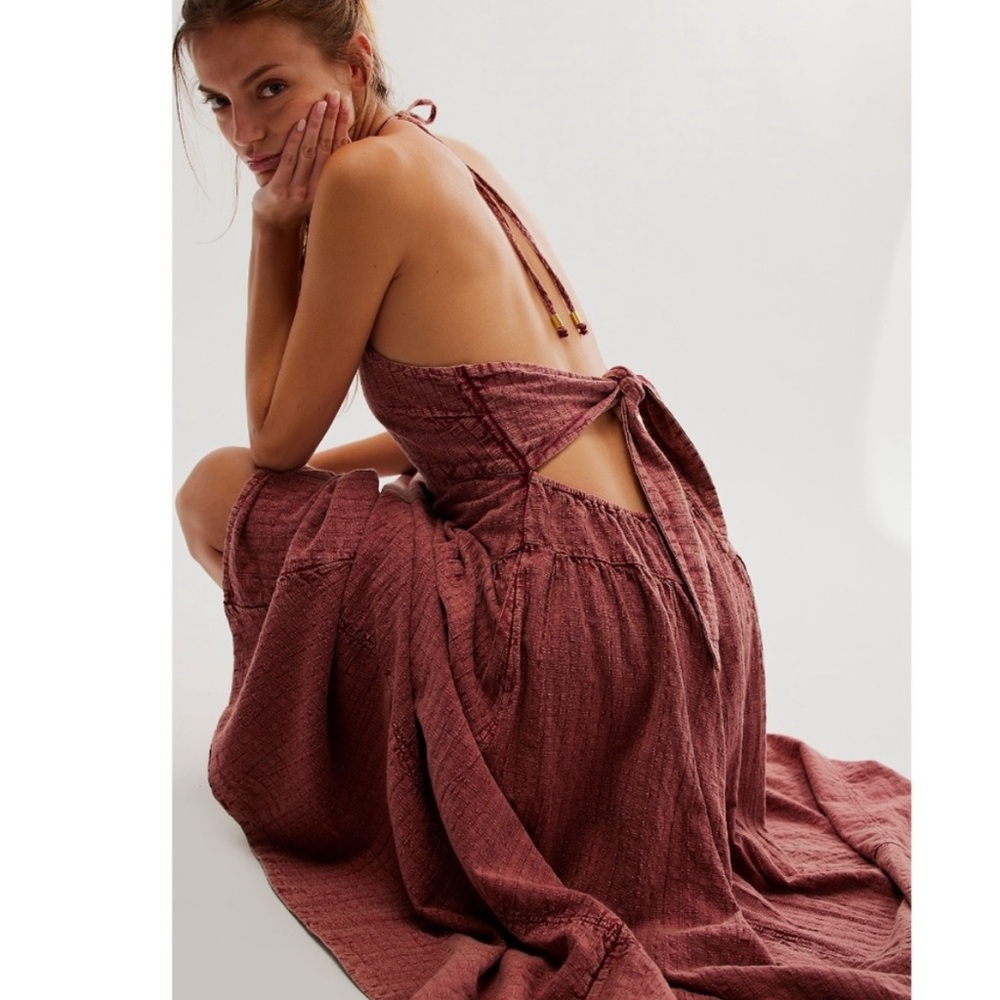 Free People Maxi Dress in Dusty Rose